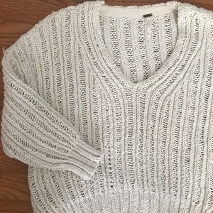 NWT Free People chunky knit cream sweater